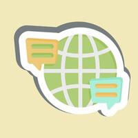 Sticker Language. related to Speech symbol. design editable vector