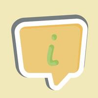 Sticker Info. related to Speech symbol. design editable vector