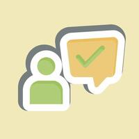 Sticker Customer Experience. related to Speech symbol. design editable vector
