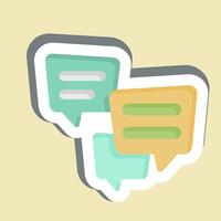 Sticker Multiple Chat. related to Speech symbol. design editable vector