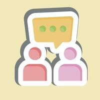 Sticker Discussion. related to Speech symbol. design editable vector