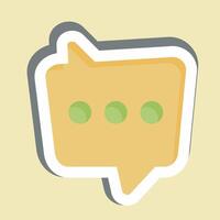 Sticker Dual Message. related to Speech symbol. design editable vector