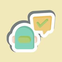 Sticker Chatbot. related to Speech symbol. design editable vector