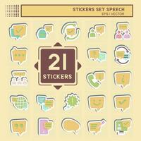 Sticker Set Speech. related to Technology symbol. design editable vector