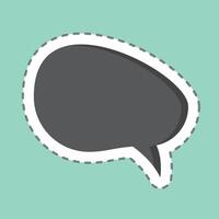 Sticker line cut Speech Bubble. related to Speech symbol. design editable vector