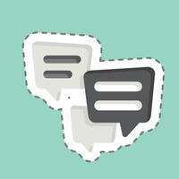 Sticker line cut Multiple Chat. related to Speech symbol. design editable vector