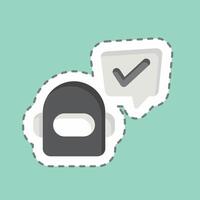 Sticker line cut Chatbot. related to Speech symbol. design editable vector