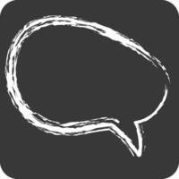 Icon Speech Bubble. related to Speech symbol. chalk Style. design editable vector