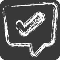 Icon Problem Solving. related to Speech symbol. chalk Style. design editable vector