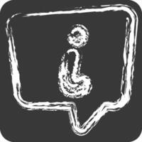 Icon Info. related to Speech symbol. chalk Style. design editable vector