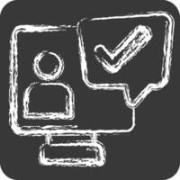 Icon Chat. related to Speech symbol. chalk Style. design editable vector