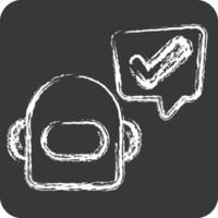 Icon Chatbot. related to Speech symbol. chalk Style. design editable vector