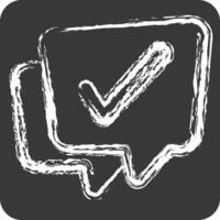 Icon Chat. related to Speech symbol. chalk Style. design editable 1 1 vector