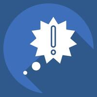 Icon New Idea. related to Speech symbol. long shadow style. design editable vector