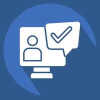 Icon Chat. related to Speech symbol. long shadow style. design editable vector