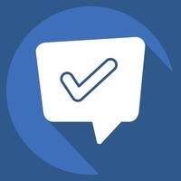 Icon Problem Solving. related to Speech symbol. long shadow style. design editable vector