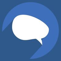 Icon Speech Bubble. related to Speech symbol. long shadow style. design editable vector