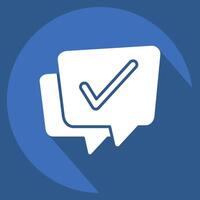 Icon Chat. related to Speech symbol. long shadow style. design editable 1 1 vector