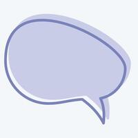 Icon Speech Bubble. related to Speech symbol. two tone style. design editable vector