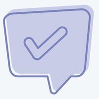 Icon Problem Solving. related to Speech symbol. two tone style. design editable vector