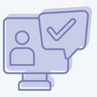Icon Chat. related to Speech symbol. two tone style. design editable vector