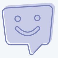 Icon Positive Massage. related to Speech symbol. two tone style. design editable vector