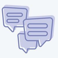 Icon Multiple Chat. related to Speech symbol. two tone style. design editable vector