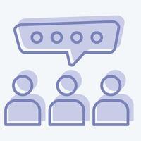 Icon Group Talk. related to Speech symbol. two tone style. design editable vector