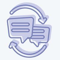 Icon Exchanging Opinions. related to Speech symbol. two tone style. design editable vector