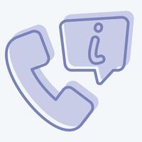Icon Info Line. related to Speech symbol. two tone style. design editable vector