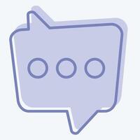 Icon Dual Message. related to Speech symbol. two tone style. design editable vector