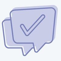 Icon Chat. related to Speech symbol. two tone style. design editable 1 1 vector