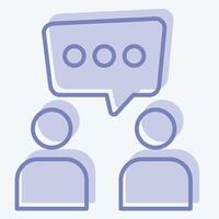 Icon Discussion. related to Speech symbol. two tone style. design editable vector