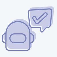 Icon Chatbot. related to Speech symbol. two tone style. design editable vector