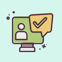 Icon Chat. related to Speech symbol. MBE style. design editable vector
