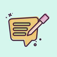 Icon Text Message. related to Speech symbol. MBE style. design editable vector