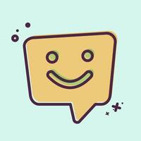 Icon Positive Massage. related to Speech symbol. MBE style. design editable vector