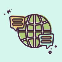 Icon Language. related to Speech symbol. MBE style. design editable vector