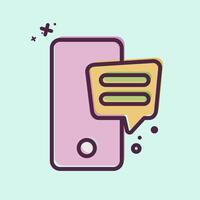 Icon SMS. related to Speech symbol. MBE style. design editable vector