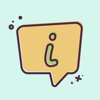 Icon Info. related to Speech symbol. MBE style. design editable vector