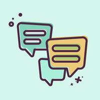 Icon Multiple Chat. related to Speech symbol. MBE style. design editable vector