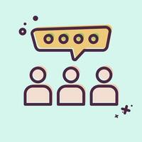 Icon Group Talk. related to Speech symbol. MBE style. design editable vector