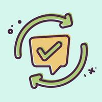 Icon Comments. related to Speech symbol. MBE style. design editable vector