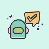 Icon Chatbot. related to Speech symbol. MBE style. design editable vector