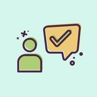 Icon Customer Experience. related to Speech symbol. MBE style. design editable vector