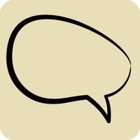 Icon Speech Bubble. related to Speech symbol. hand drawn style. design editable vector