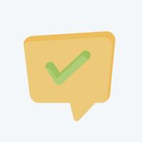 Icon Problem Solving. related to Speech symbol. flat style. design editable vector