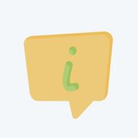 Icon Info. related to Speech symbol. flat style. design editable vector