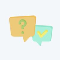 Icon FAQ. related to Speech symbol. flat style. design editable vector