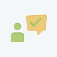 Icon Customer Experience. related to Speech symbol. flat style. design editable vector